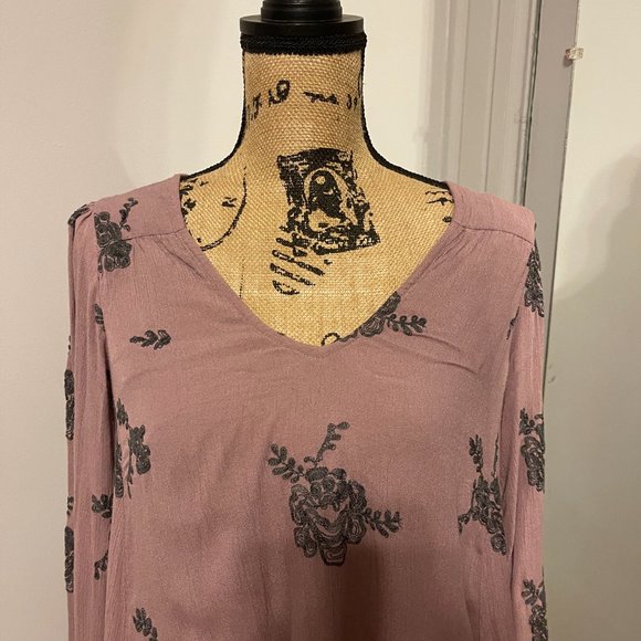 Free People Small Elderberry Embroidered Austin Mini Swing Dress - Picture 4 of 9